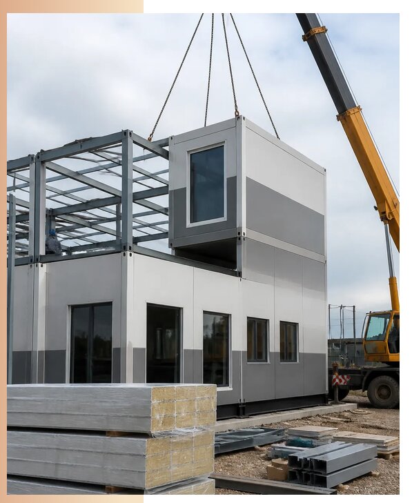 Производство модульных зданий из сэндвич-панелей в Щекине